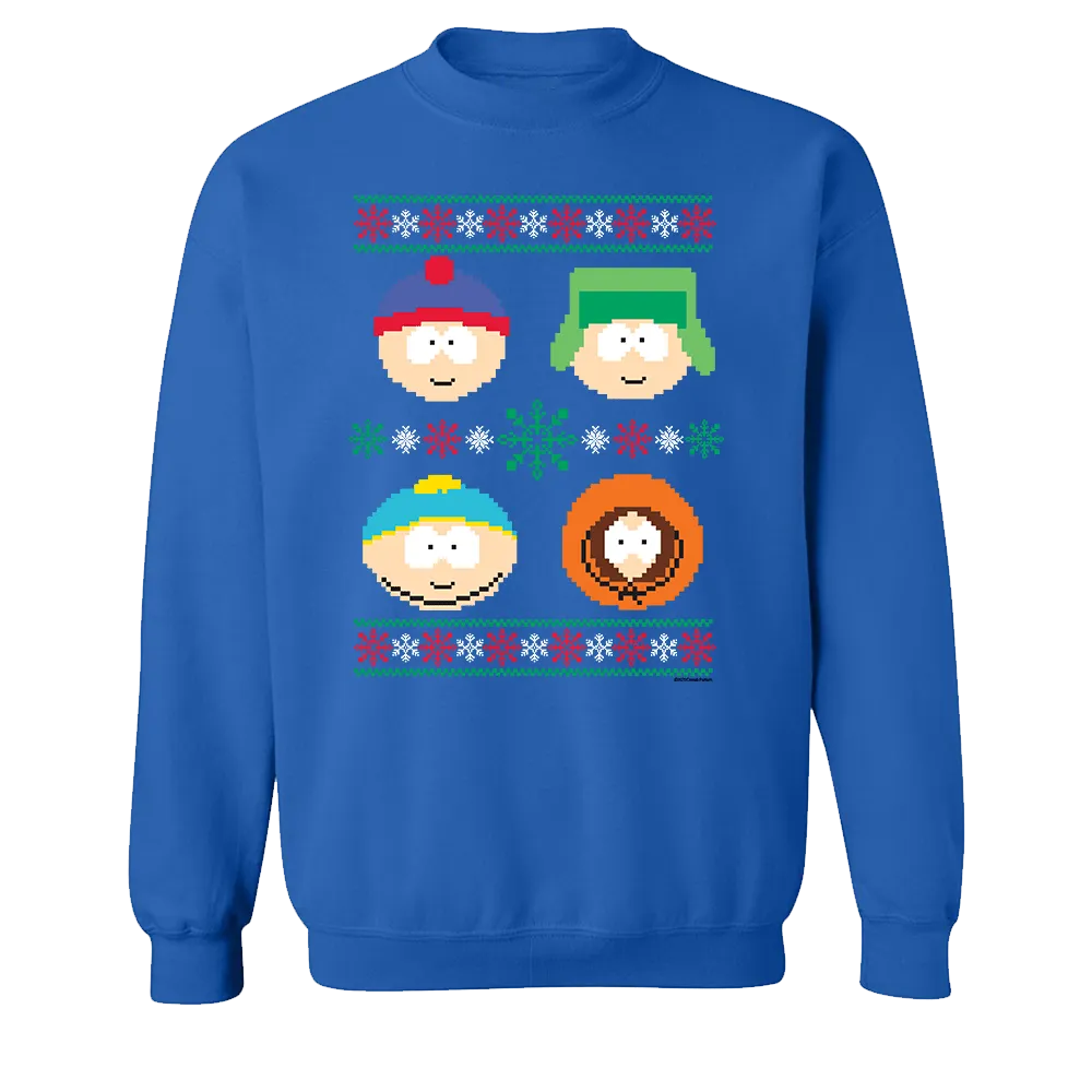 South Park Character Holiday Fleece Crewneck Sweatshirt