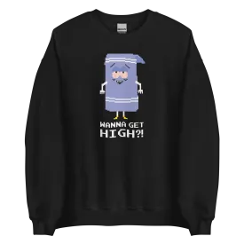 South Park Towelie Wanna Get High Fleece Crewneck Sweatshirt