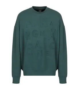 Stretch Interlock Crew Neck Logo Lettering Sweatshirt