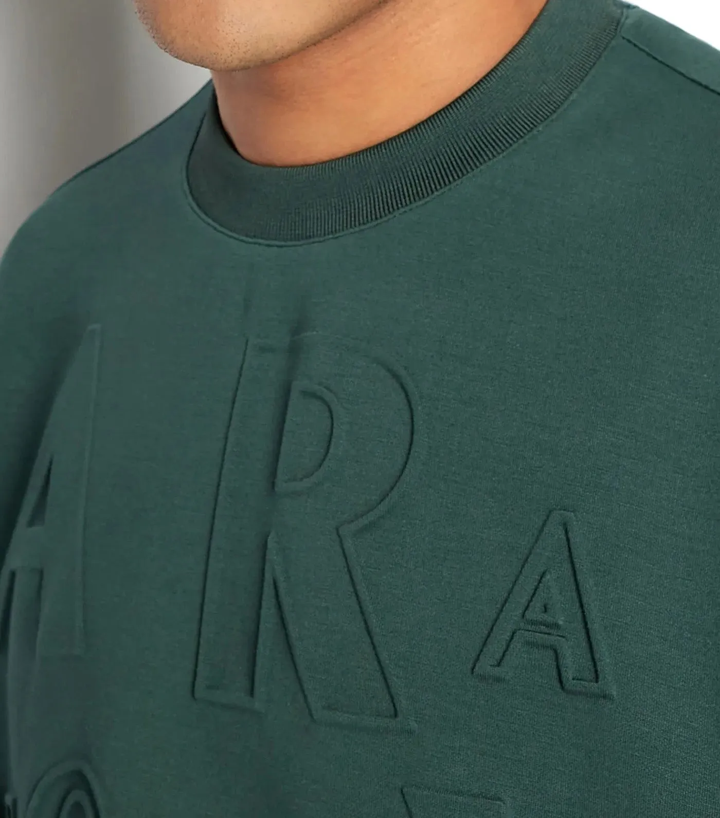 Stretch Interlock Crew Neck Logo Lettering Sweatshirt