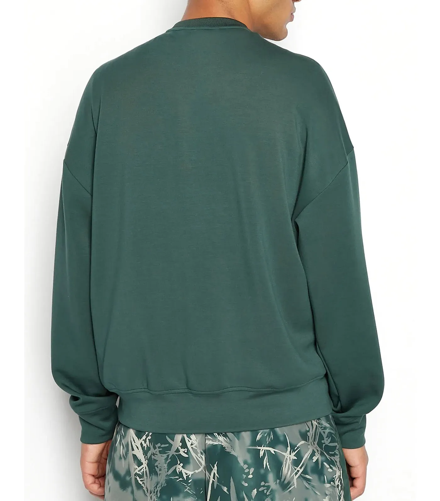 Stretch Interlock Crew Neck Logo Lettering Sweatshirt