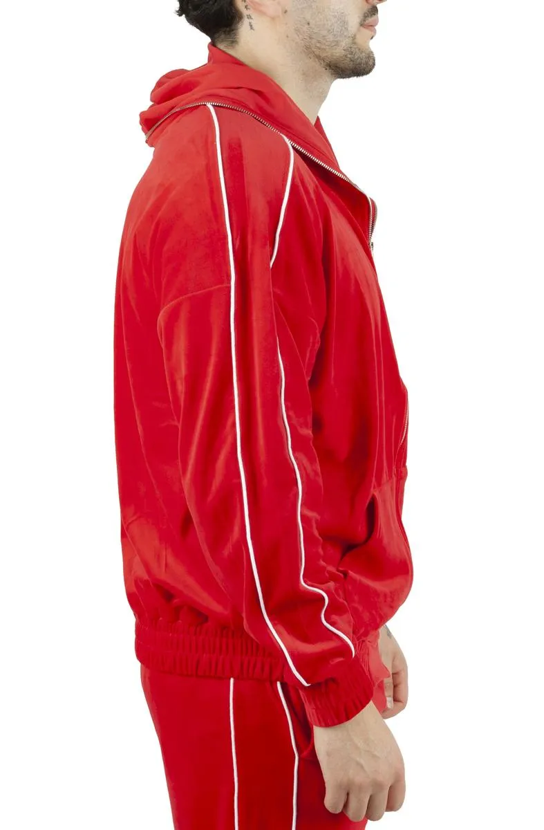 Velour FaceZip Hoodie