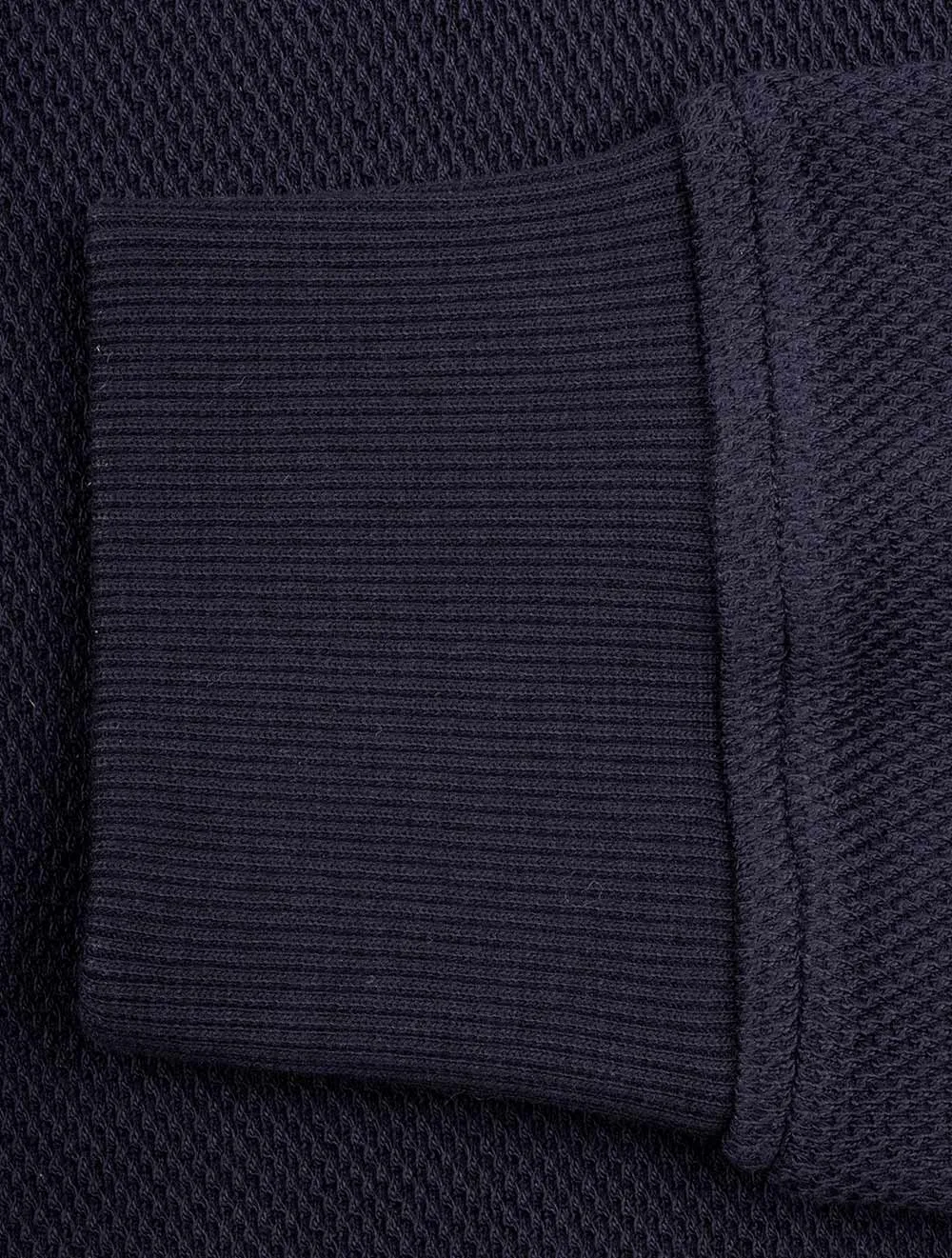 Waffle Crew Neck Sweatshirt Evening Blue