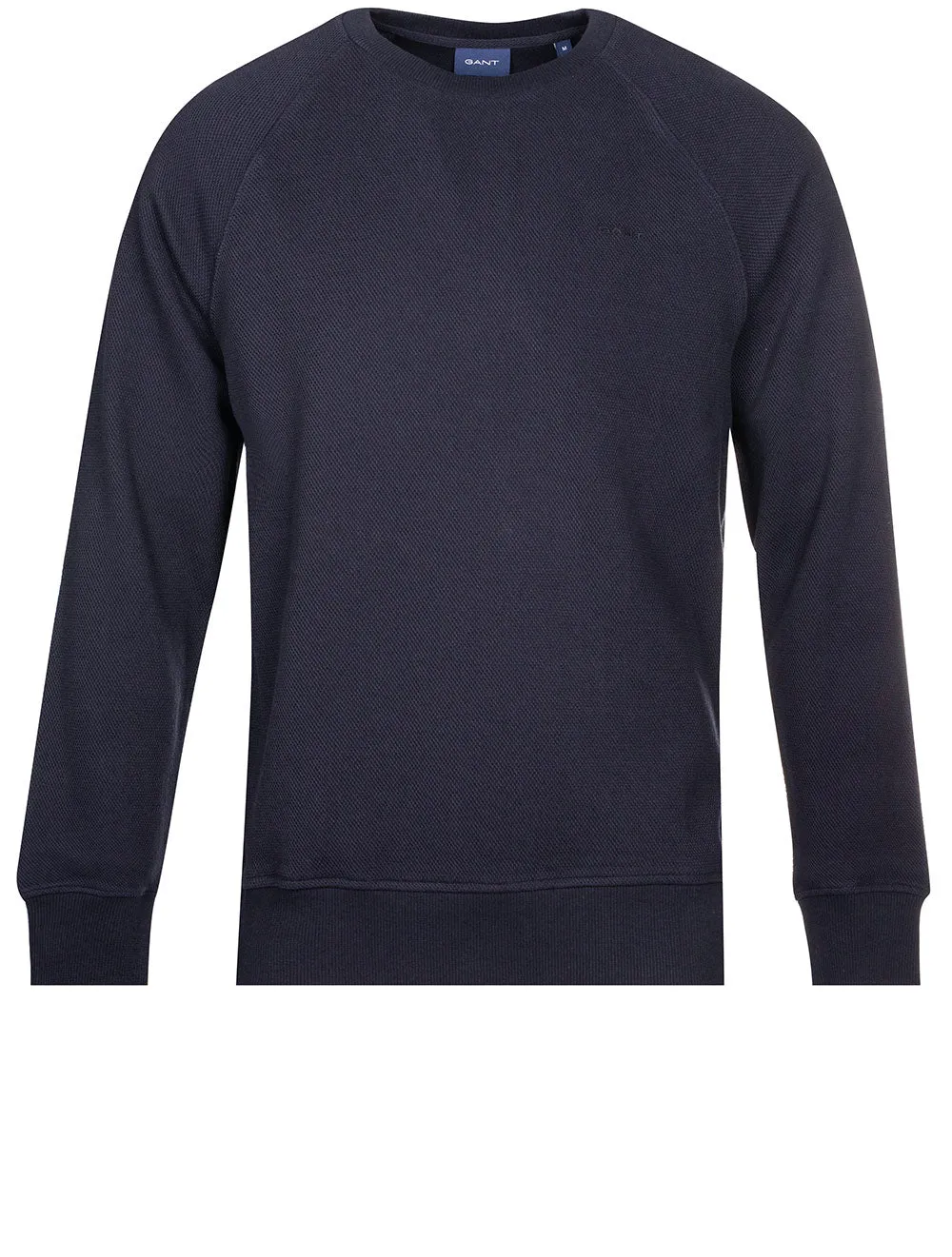 Waffle Crew Neck Sweatshirt Evening Blue