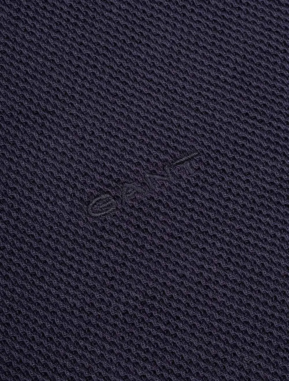 Waffle Crew Neck Sweatshirt Evening Blue