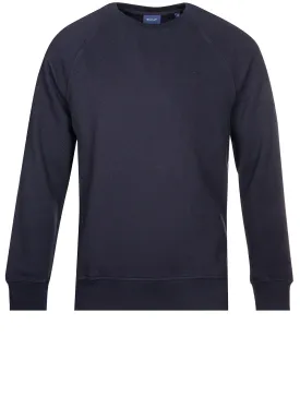 Waffle Crew Neck Sweatshirt Evening Blue