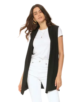 Women's Pure Cashmere Sleeveless Cardigan Black