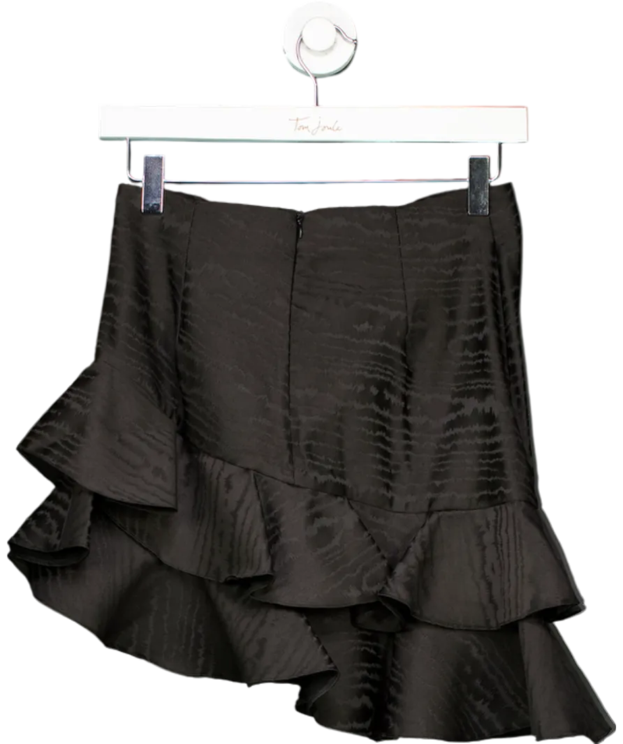 ZARA Black Asymmetric Ruffle Skirt UK S