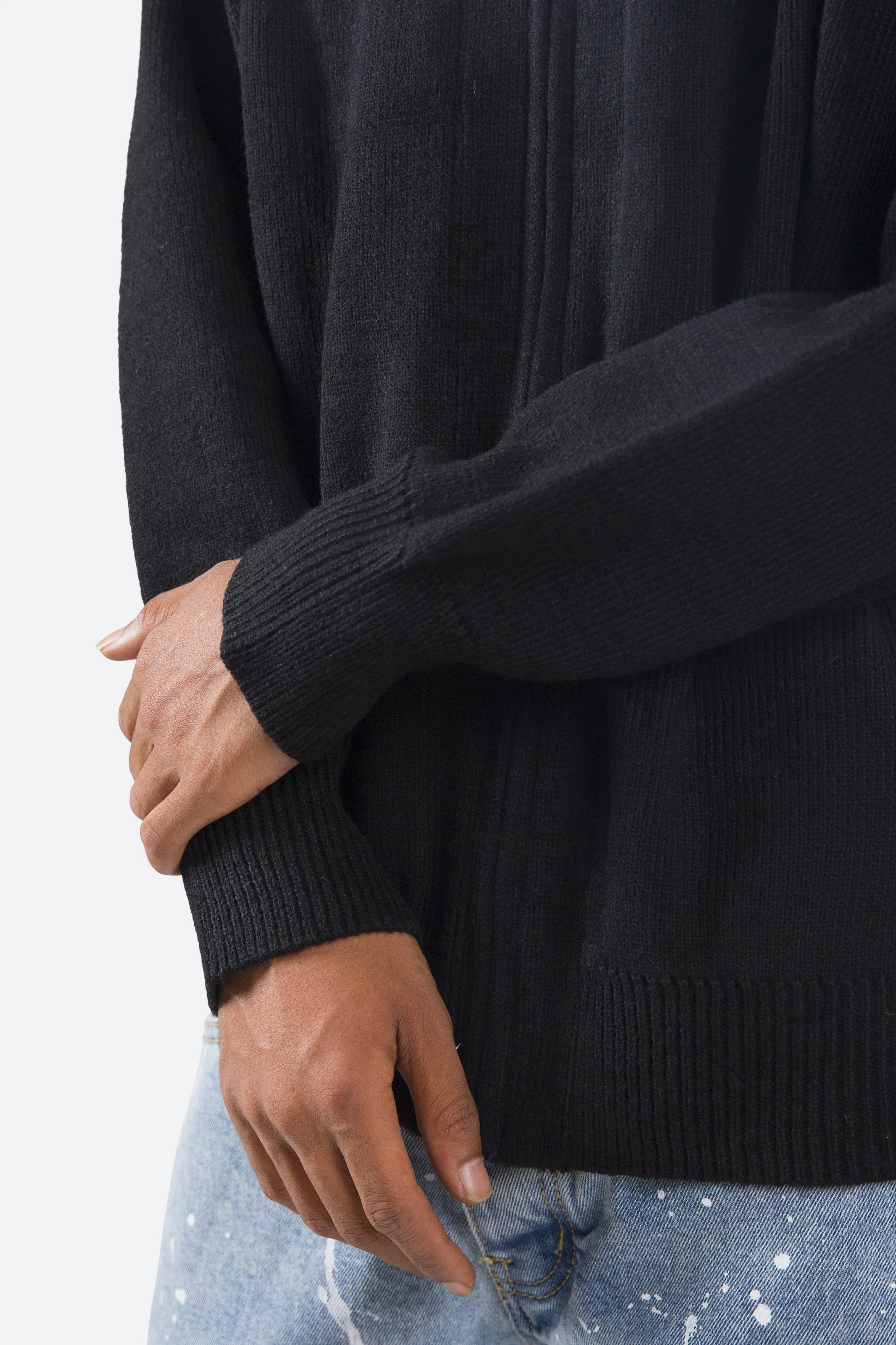 Zipper Cardigan - Black