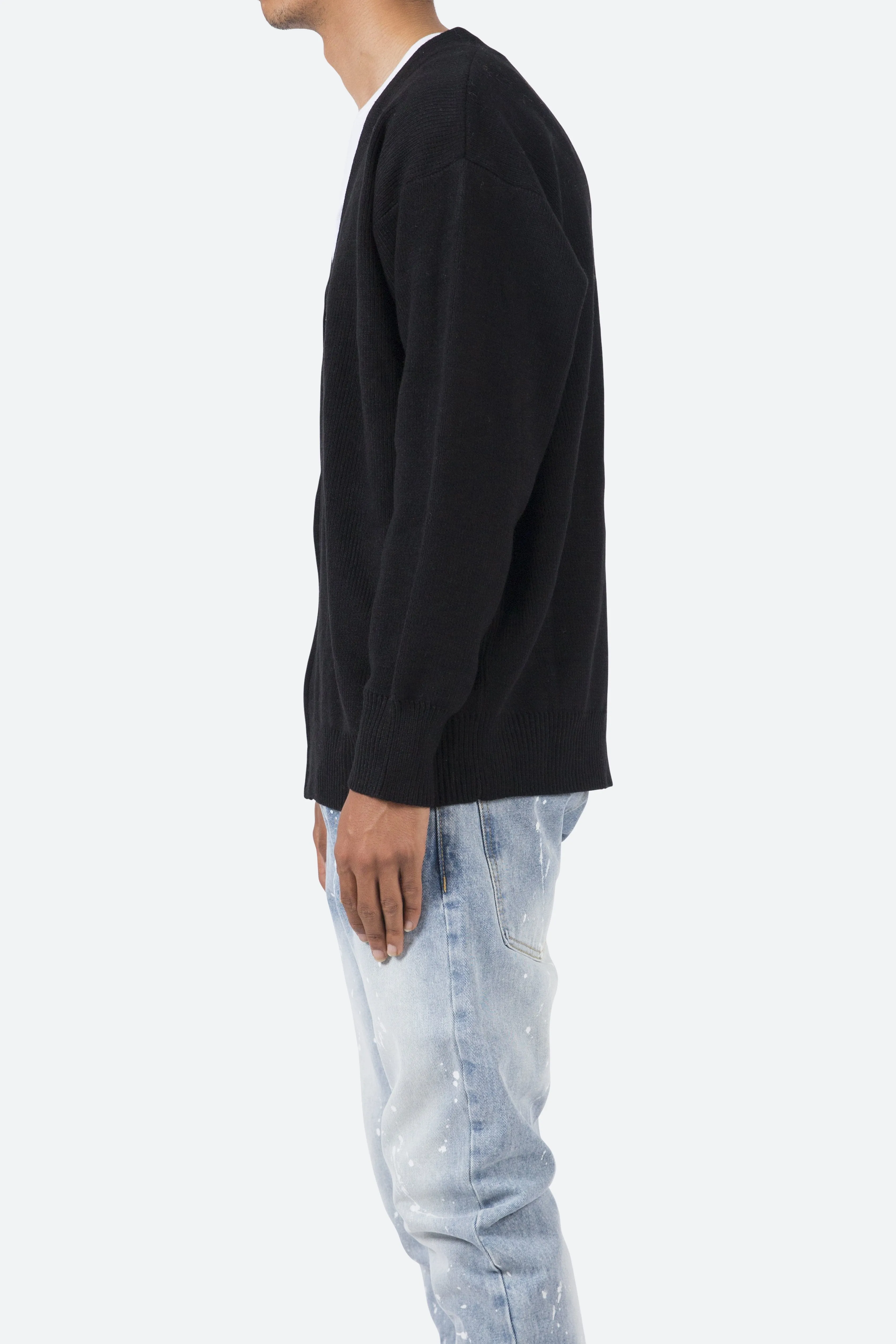 Zipper Cardigan - Black